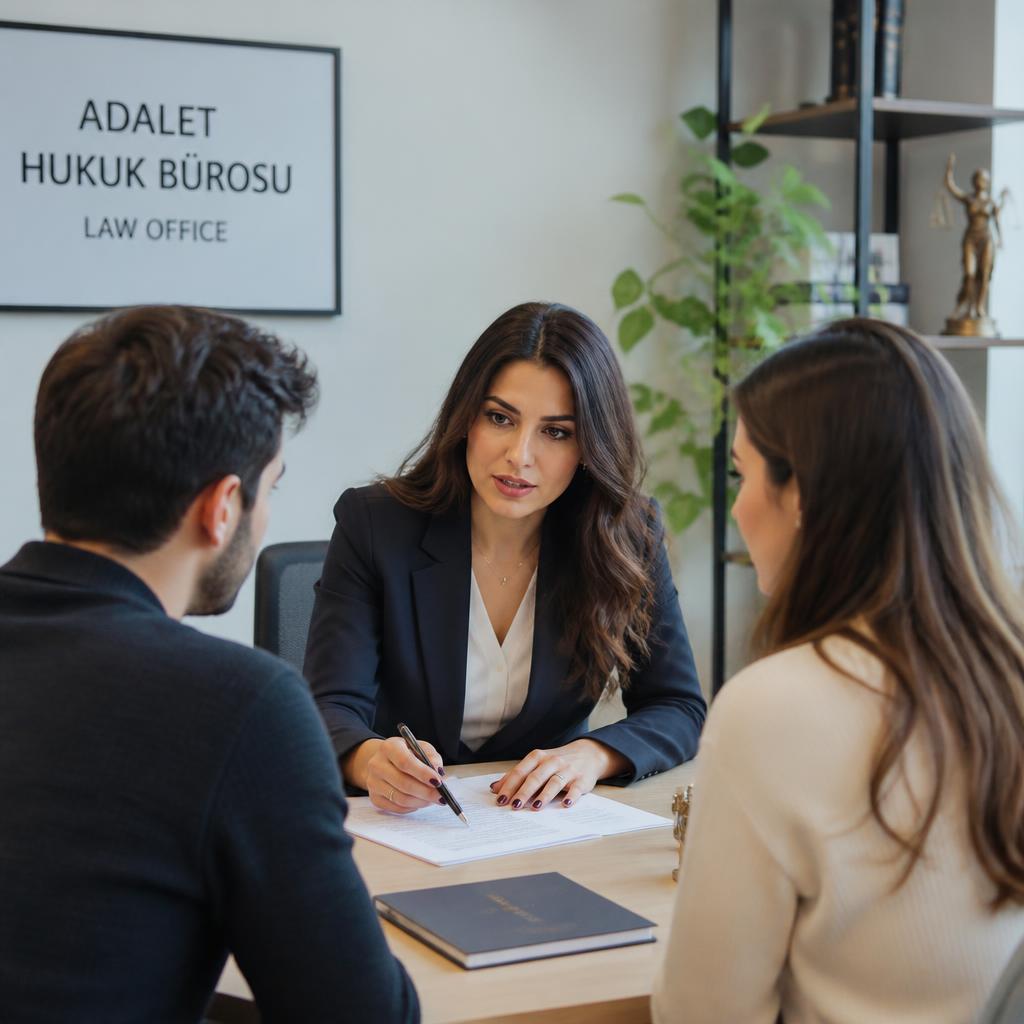 Hukuk kliniğinde iltica dosyası hazırlayan modern Türk avukatlar